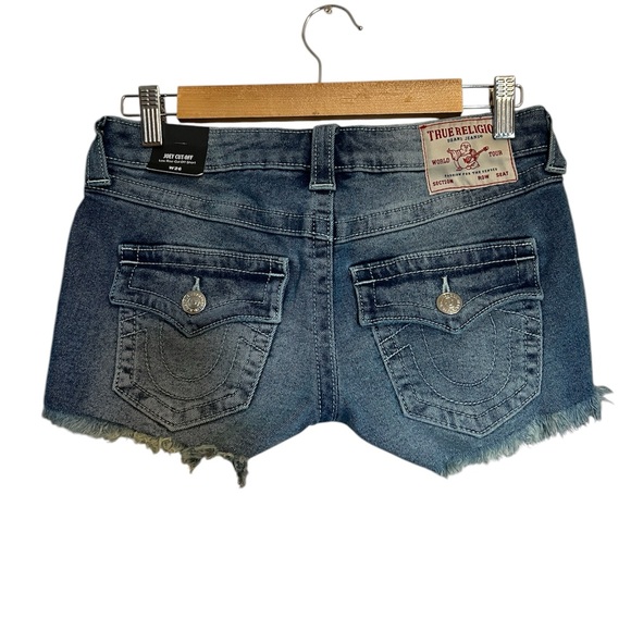True Religion low rise Joey cut off shorts size 26 - Picture 4 of 4